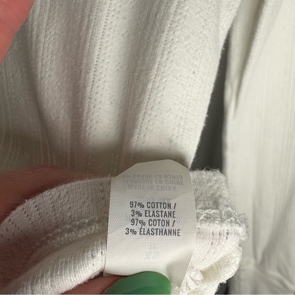 Aerie White Ribbed Detailed Thermal Turtleneck Long Sleeve Top Size XS - Picture 9 of 9